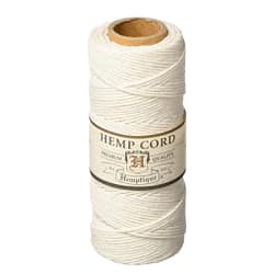 Hemptique Cordel de fibra cañamo color blanco natural 62.5 metros