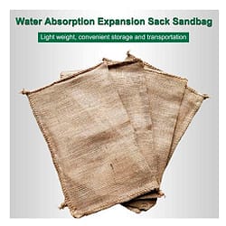 Water 3pcs saco hecho de fibra de cañamo para arena protección contra inundaciones reutilizable