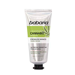 Crema de cannabis Babaria con beneficios manos