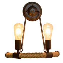 Apliques pared luz lampara cañamo industrial lámpara de pared 38 * 41 cm